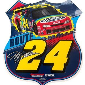 Vintage 1999 NASCAR Jeff Gordon Sign #24 DuPont JG Motorsports Hendrick Motors